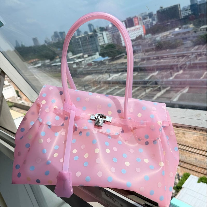 Women's Large Capacity Jelly TPU Tote Bag for Daily Commute - Image 3