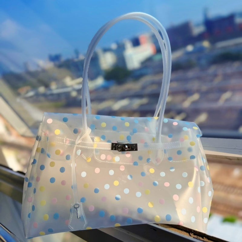 Women's Large Capacity Jelly TPU Tote Bag for Daily Commute - Image 2