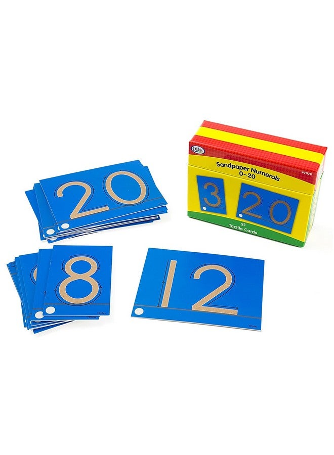 Didax Educational Resources Sandpaper Numerals 0-20 Cards - Image 1
