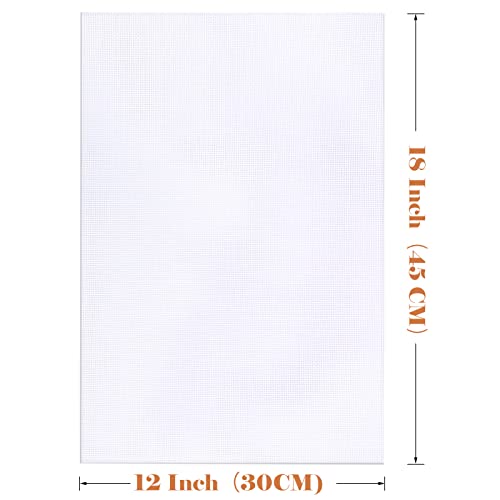 Caydo 6 Pieces Aida Cloth 14 Count White Cross Stitch Fabric for Craft Embroidery, Handmade Needlework, DIY Handicrafts, 12 by 18-Inch - Image 2