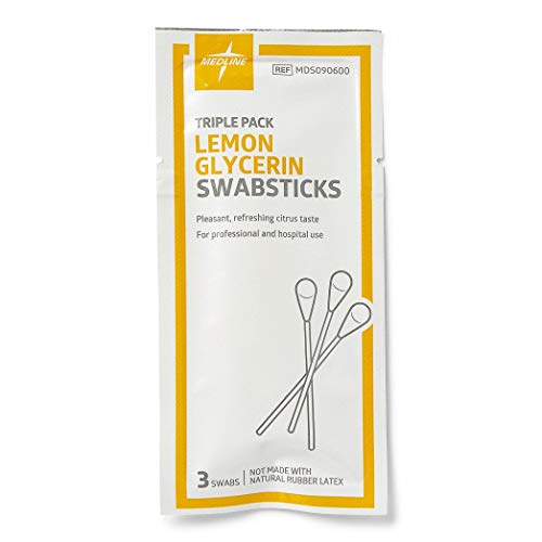 Medline Lemon Glycerin Swabsticks, Swabs for Dry Mouth, 750 Count - Image 4