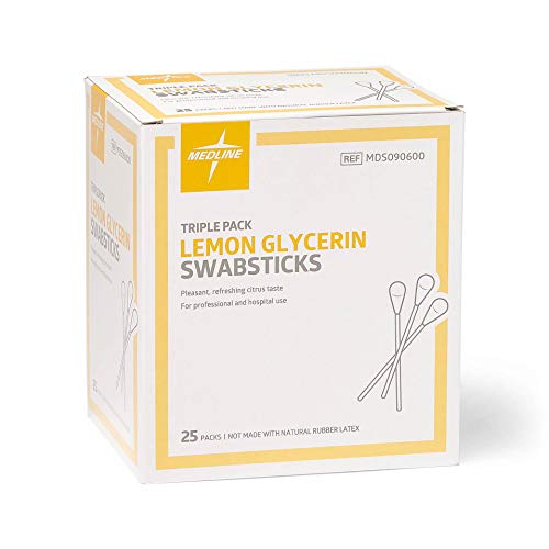 Medline Lemon Glycerin Swabsticks, Swabs for Dry Mouth, 750 Count - Image 2