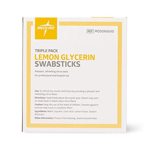 Medline Lemon Glycerin Swabsticks, Swabs for Dry Mouth, 750 Count - Image 3