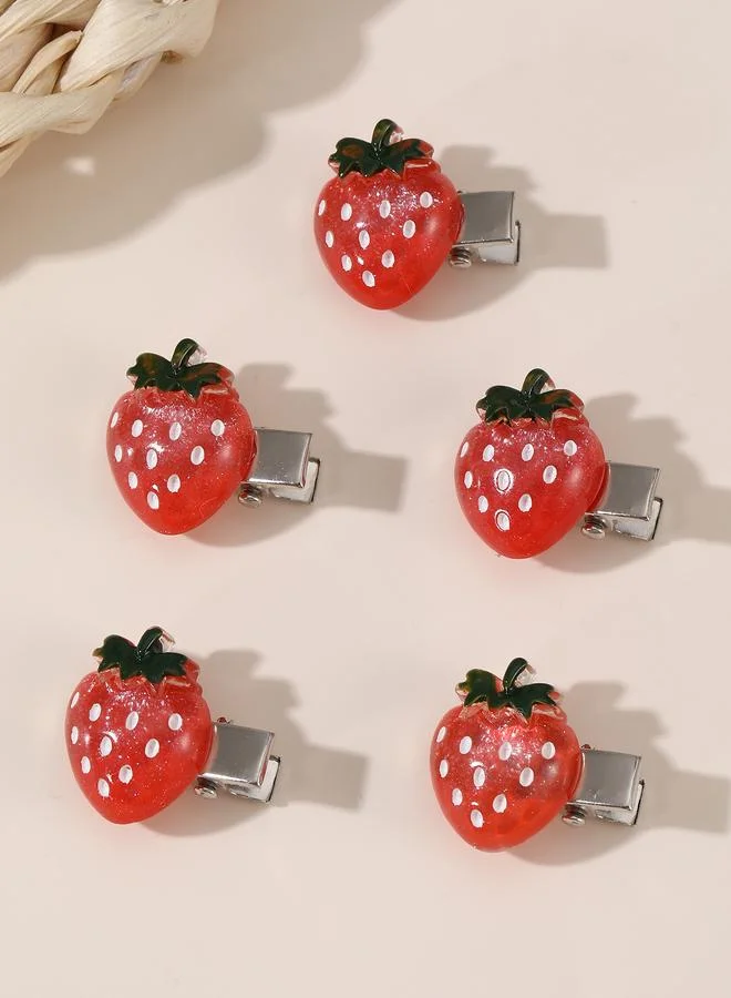 Take Two Set of 5 - Strawberry Hair Clips