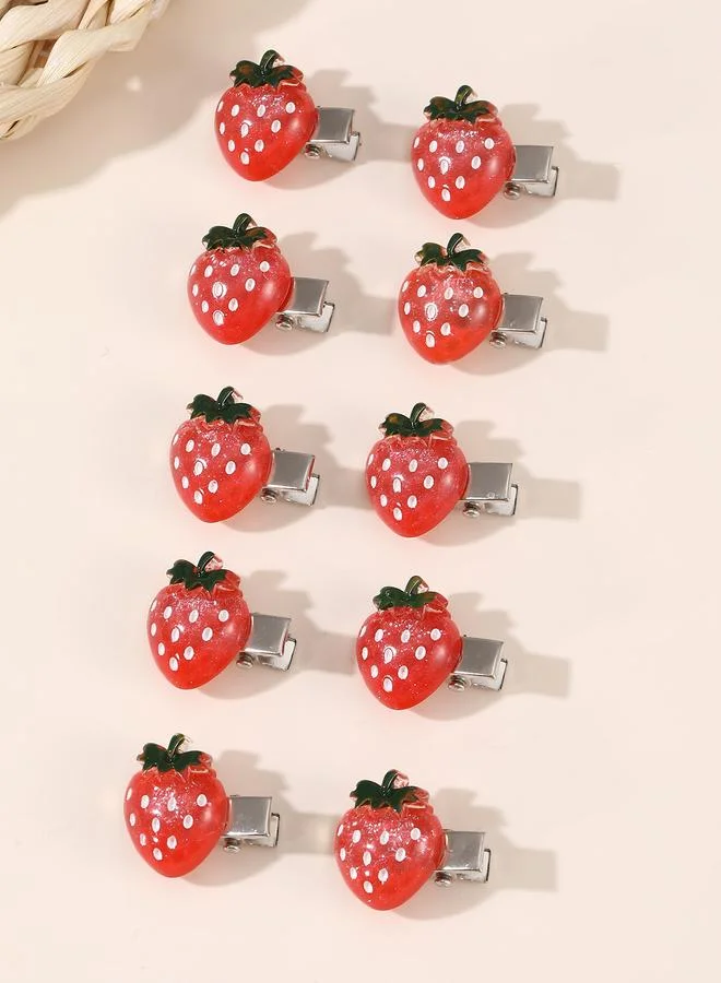 Take Two  Set of 5 - Strawberry Hair Clips for Women | Best Price UAE