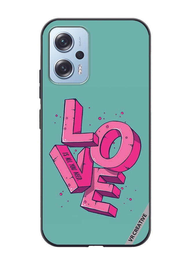 VR CREATIVE Protective Case Cover For Xiaomi Poco X4 GT Love Is All You Need Design Multicolour - Image 1