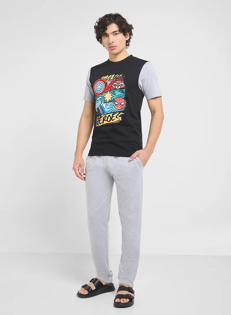 MARVEL Nightwear T-Shirt & Pants Set