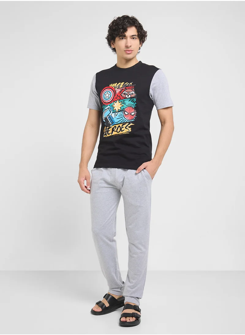 MARVEL Nightwear T-Shirt & Pants Set