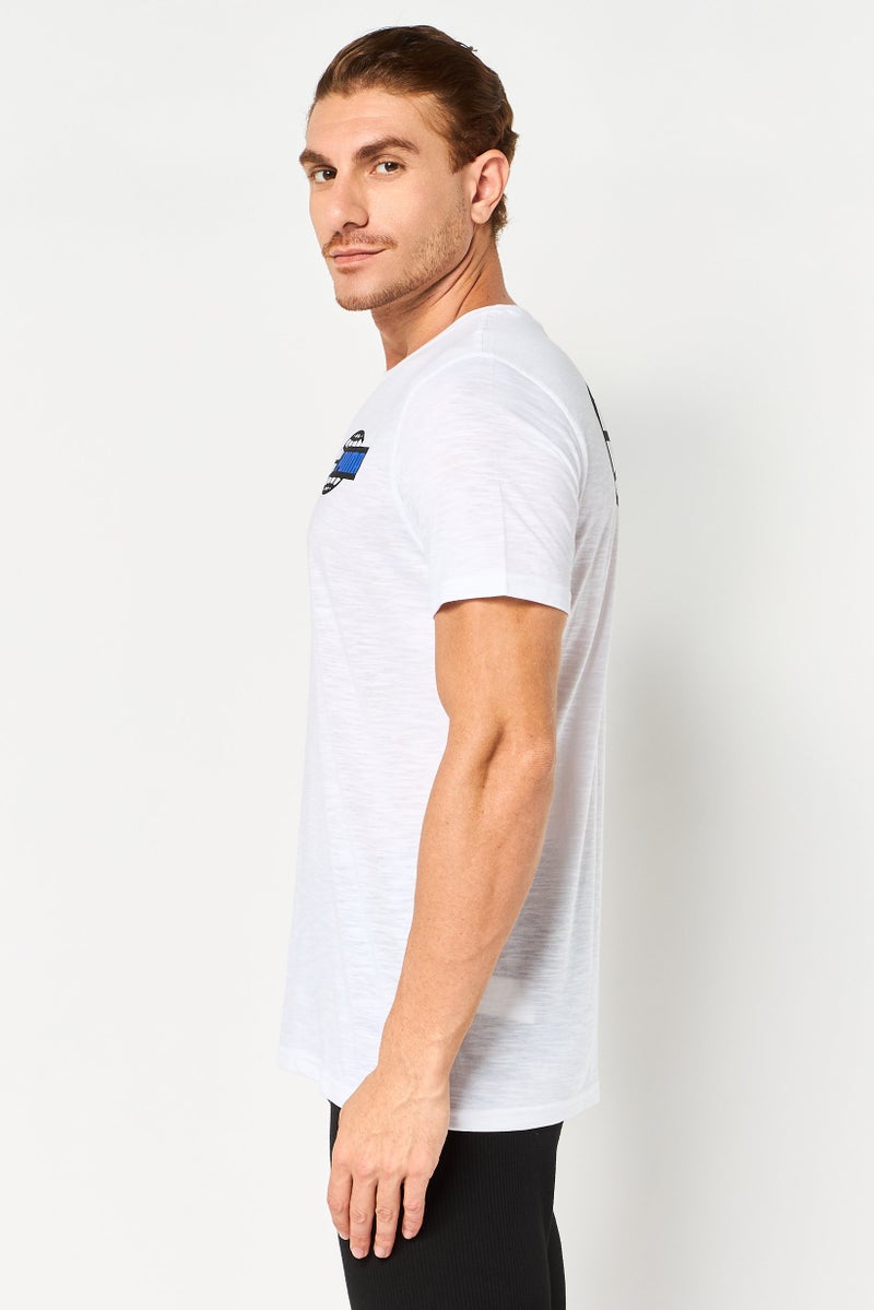 PUMA تي شيرت تدريب قصير الأكمام للرجال، رياضي، أبيض - Image 4