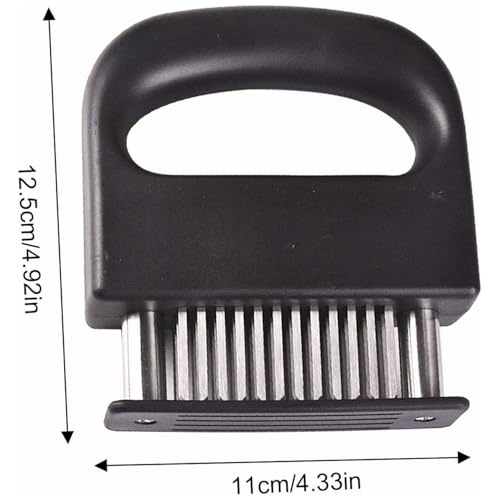BENCI Tenderizer Needle, 4.94 Inch Meat Needle, Stainless Steel Meat Tenderizer with Needle, Anti-Rust Nails Meat, Meat Pounder with Rubber Comfort Grip Handle for Chicken Beef Duck Pork - Image 2