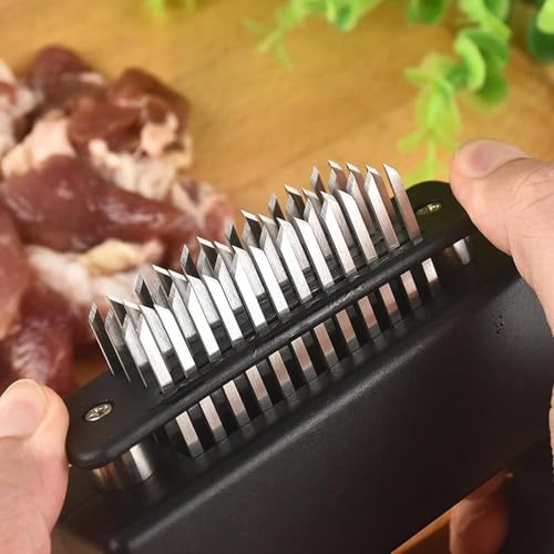 BENCI Tenderizer Needle, 4.94 Inch Meat Needle, Stainless Steel Meat Tenderizer with Needle, Anti-Rust Nails Meat, Meat Pounder with Rubber Comfort Grip Handle for Chicken Beef Duck Pork - Image 5