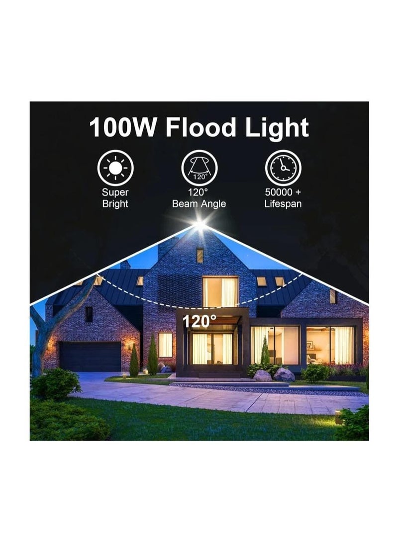 Indoor Outdoor LED Flood Light 100w (White) - Image 4