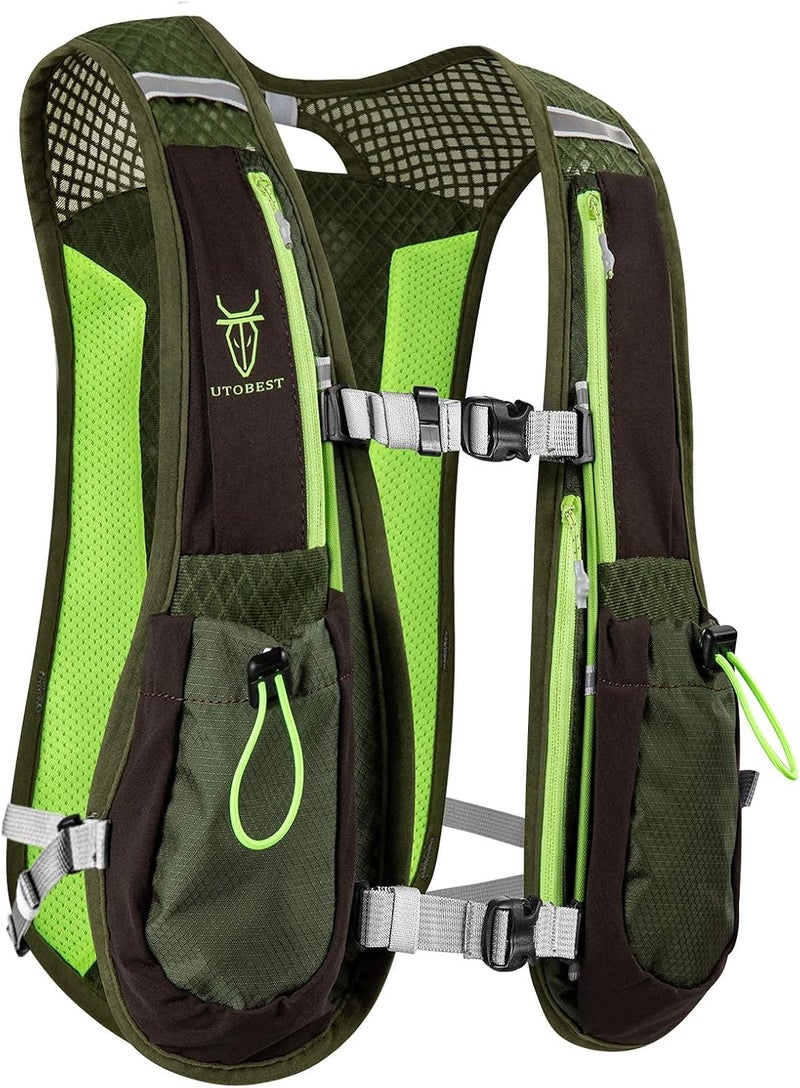 UTOBEST Running Vest, 5L Hydration Vest Lightweight, Breathable and Sweatproof Running Backpack, Adjustable Running Hydration Vest for Trail Running Marathon Race Jogging Cycling - Image 1