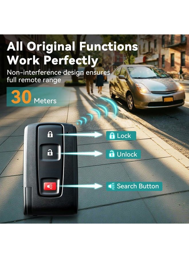 HelloAuto Fit for Toyota Prius Key Fob Cover Case Shell Replacement Keyless Entry with Blank Key 2004-2009 (JUST Empty Key Shell) - Image 3