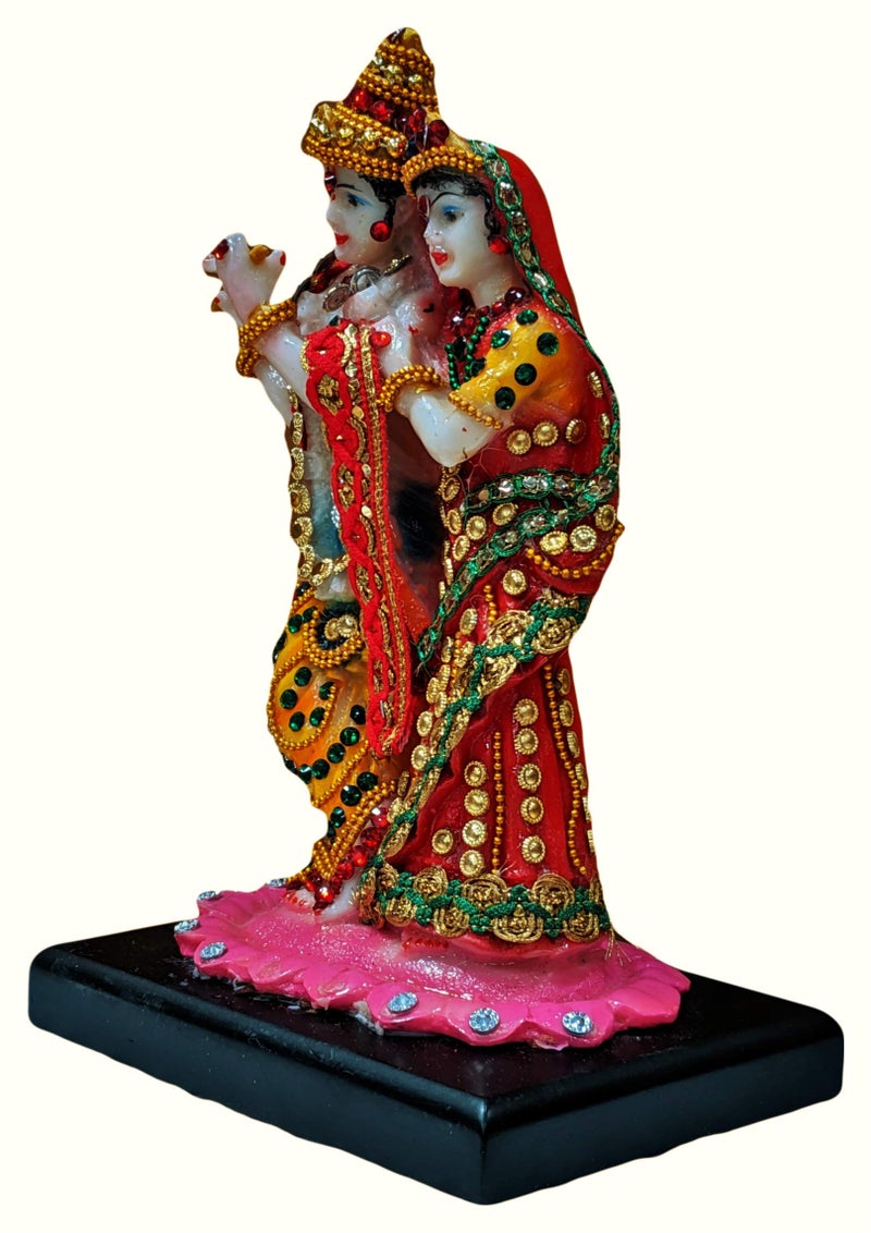 Sacred Blessings Resin Lord Radha Krishna Idol Statue Gift Showpiece (12.5 x 8.5 x 18) cm, Multicolour, 1 Piece - Image 5