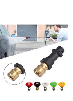 SYOSI Pressure Washer Adapter, Quick Connect Adapter with 5 Power Nozzle Tips Multiple Degrees, 1/4'' Quick Connect Female Fitting, for Karcher K Series K2 K3 K4 K5 K6 K7  - Image 2
