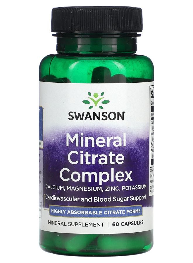 SWANSON Mineral Citrate Complex 60 Capsules - Image 1