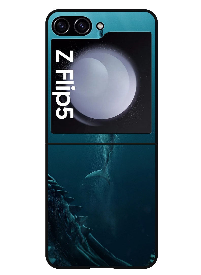 Theodor Protective Case Anti Scratch Shock Proof Bumper Cover For Samsung Galaxy Z Flip 5 shark & men - Image 1