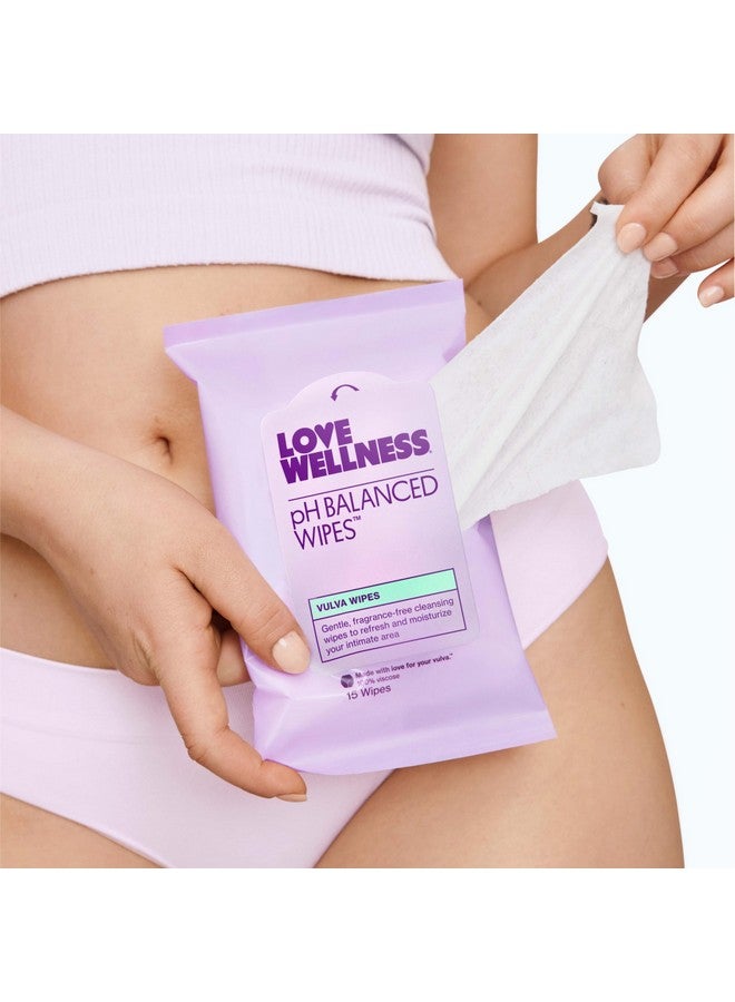 Love Wellness pH Balancing Wipes for Women | Fragrance-Free | Vulva Cleanser for Balanced pH, Intimate Health & Hygiene | Non-Irritating with Aloe Vera for Sensitive Skin | Travel Size | 3-Pack - Image 5