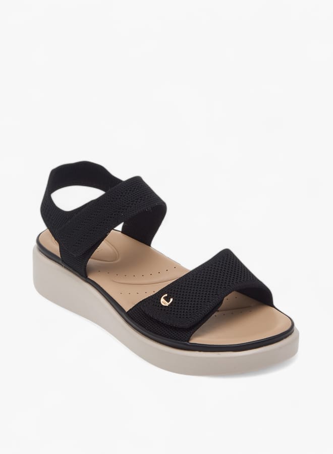 Le Confort Women Textured Sandals with Hook and Loop Closure  - Image 2