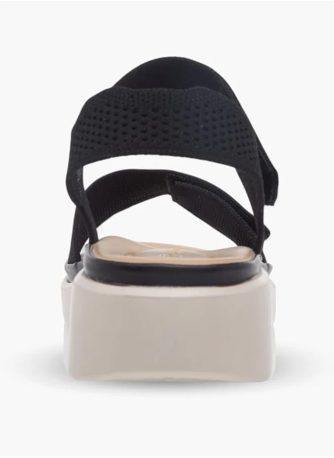Le Confort Women Textured Sandals with Hook and Loop Closure