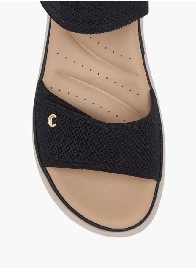 Le Confort Women Textured Sandals with Hook and Loop Closure