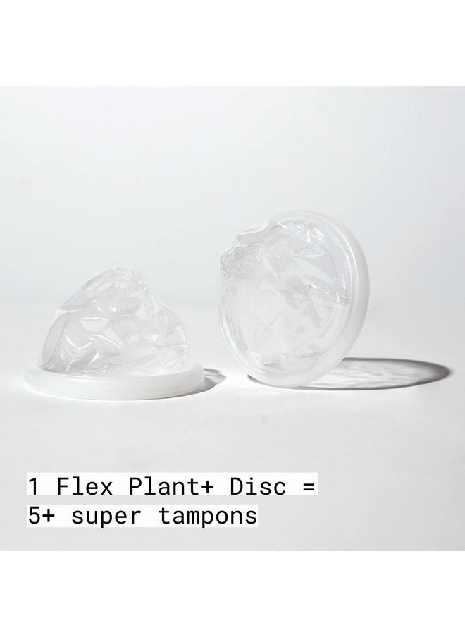 FLEX - Plant Plus Disc | Plant Based Disposable Period Discs | Tampon And Cup Alternative | Capacity Of 5 Super Tampons | Menstrual Disc Made With Sustainable Medical Grade Plant Polymers | 12 Count - Image 1