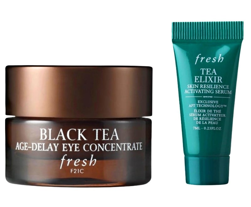 Fresh Black Tea AgeDelay Eye Cream 15mL Full Size and Firming Overnight Mini Size