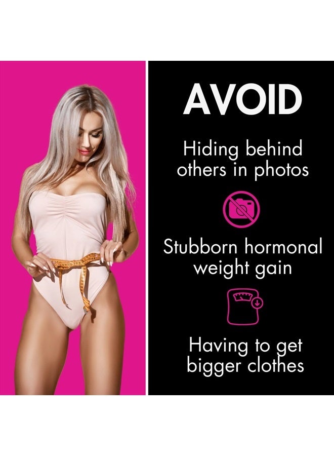 UNALTERED Belly Fat Burner for Women - Lose Stomach Fat, Reduce Bloating, & Avoid Hormonal Weight Gain - Supports Menopause, PMS, & other Hormone Balance Issues - Keto Diet Safe Weight Loss Supplement - 90 Ct - Image 3