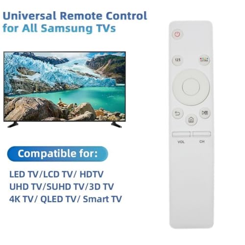 Joelrise Universal Replacement Remote for Samsung Smart LED TVs - Compatible with 50-55 Inch Select Models (2017-2023 Releases, White) (White) - Image 4