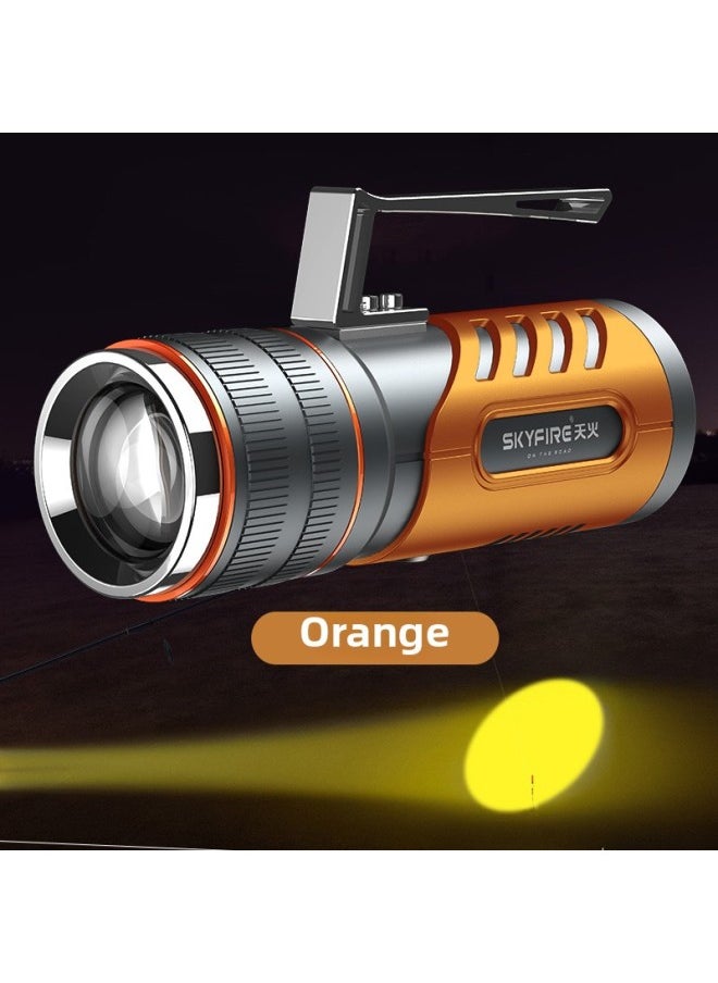 Generic Skyfire Night Fishing Lamp Laser Cannon Fishing Lamp Strong Light High Power Lamp Blue Purple Light Portable-Color:SF-F915 (Silver + White) Configuration  - Image 3