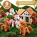 Zomiboo 9 Pack Horse Stuffed Animals Plush Toy Standing Stuffed Horse 4 Inch Mini Plush with Detachable Chain for Animal Theme Party Birthday Decoration SuppliesRetro Style - Image 4