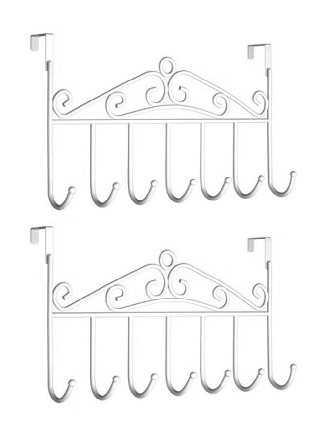 كلناميان 2 قطعة حقيبة منشفة معطف الملابس قبعة فوق الباب شماعات - Image 1