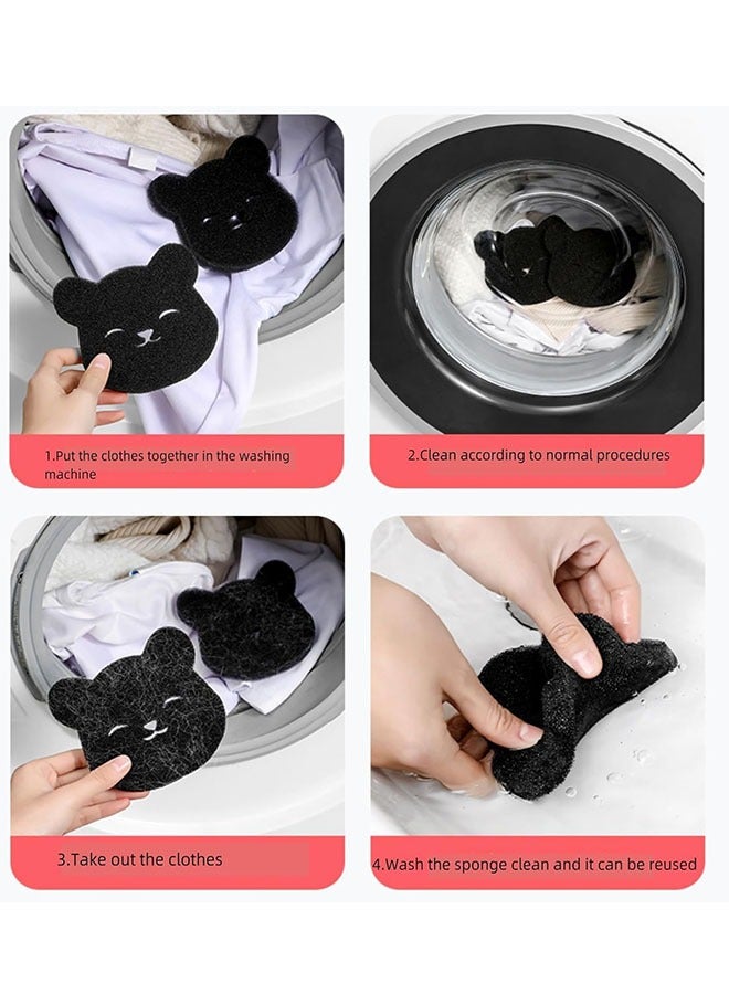 8 PCS Reusable Laundry Pet Hair Remover for Laundry, Reusable Dog Cat Hair Catcher for Washer,Effective Gentle on Clothes Multi Purpose Sponge Material (black)  - Image 3
