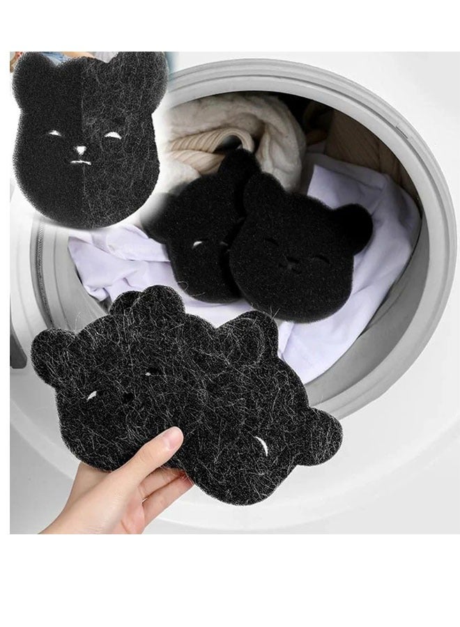 8 PCS Reusable Laundry Pet Hair Remover for Laundry, Reusable Dog Cat Hair Catcher for Washer,Effective Gentle on Clothes Multi Purpose Sponge Material (black)  - Image 1