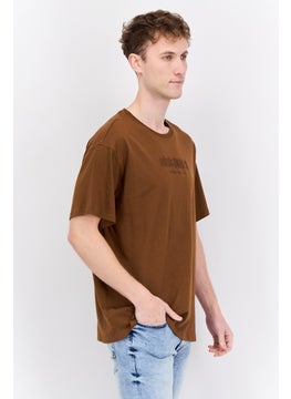 Originals by Brooklyn Cloth Men Crew Neck Short Sleeve  Embroidered Logo T-Shirt, Brown  - Image 2