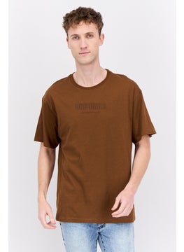 Originals by Brooklyn Cloth Men Crew Neck Short Sleeve  Embroidered Logo T-Shirt, Brown  - Image 1