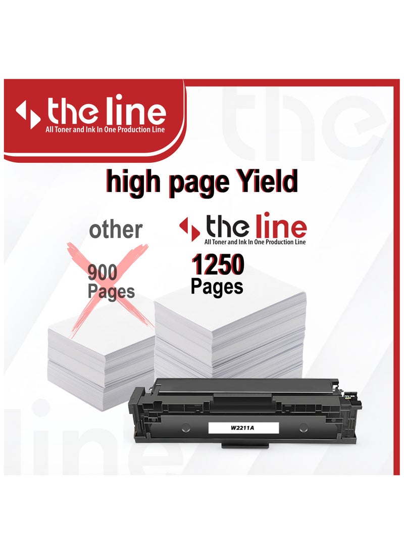 The line Compatible Color Toner Cartridge W2211 207A for HP Laserjet Pro M255dw M255nw MFP M282nw MFP M283cdw MFP M283fdn MFP M283fdw Blue