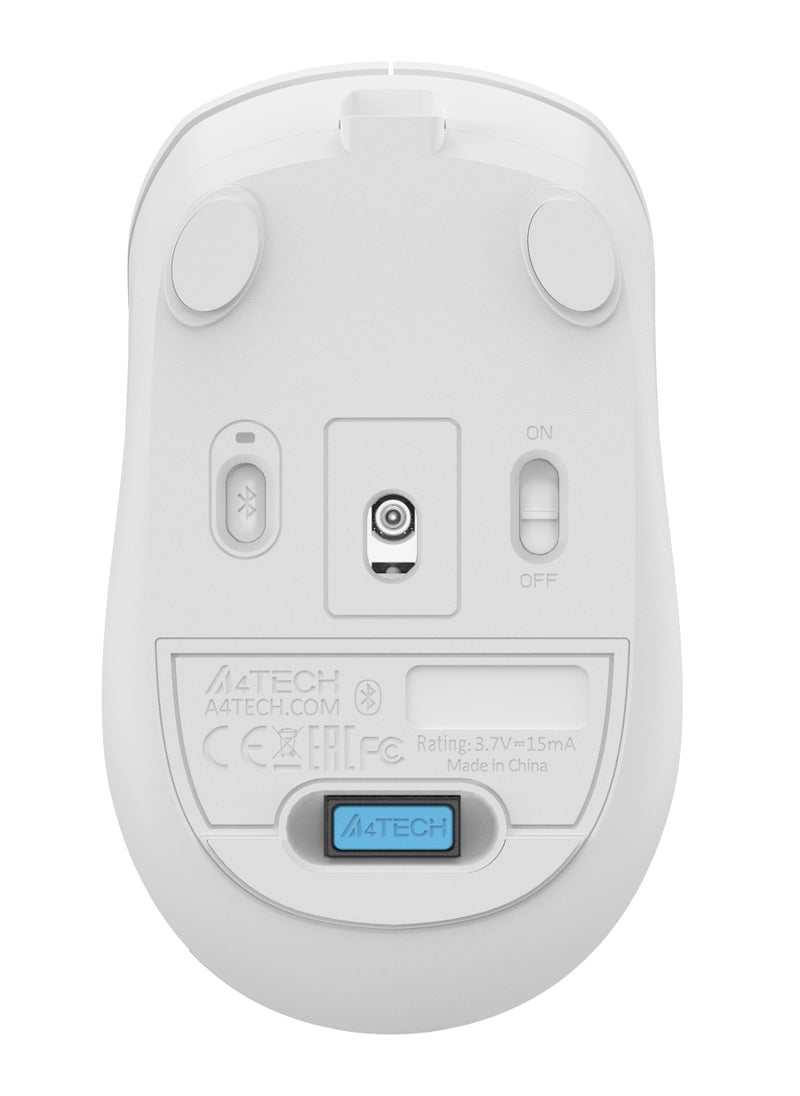 ماوس لاسلكي مزدوج الوظائف بنقرة صامتة FG16CS Air 2 من Fstyler، [مكتبي + هوائي]، قابل لإعادة الشحن من النوع C، بدقة 2000 نقطة في البوصة، 4 مستويات قابلة للتعديل، وضع ضبط مضاد للنوم، أبيض