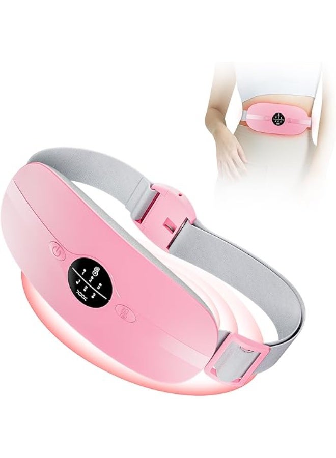 Smart Electric Menstrual Heating Pad - USB Rechargeable Thermal Belt with 3 Heat Levels & 3 Massage Modes - Portable Belly and Back Support for Fast Pain Relief and Comfort