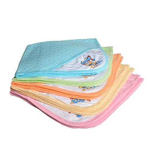 CATCUB Ultra Soft Cotton Baby Hooded Towel Combo - Pack of 5 (BlueIIGreenIIOrangeIIPinkIICream) - Image 1