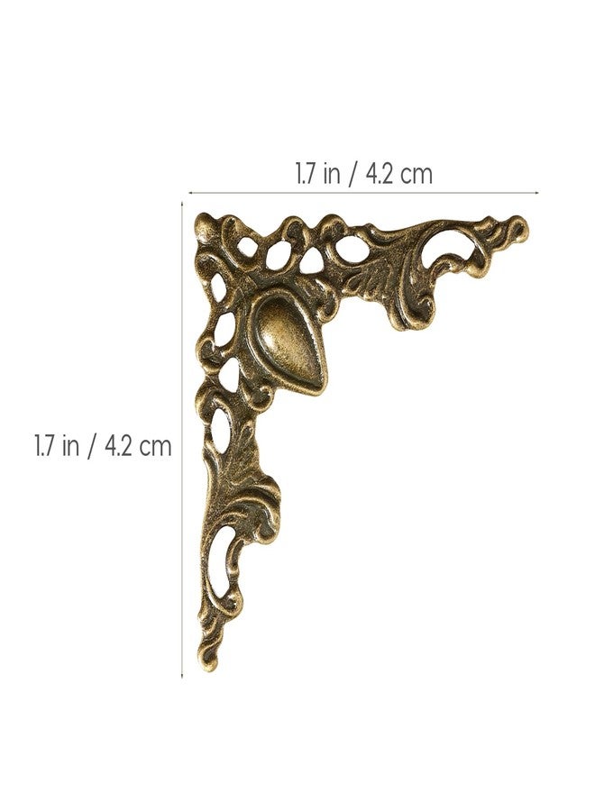 BESPORTBLE 24Pcs Bronze Book Corner Protectors Metal Decorative Box Corners for Jewelry Scrapbook Albums DIY Home Decor - Image 2
