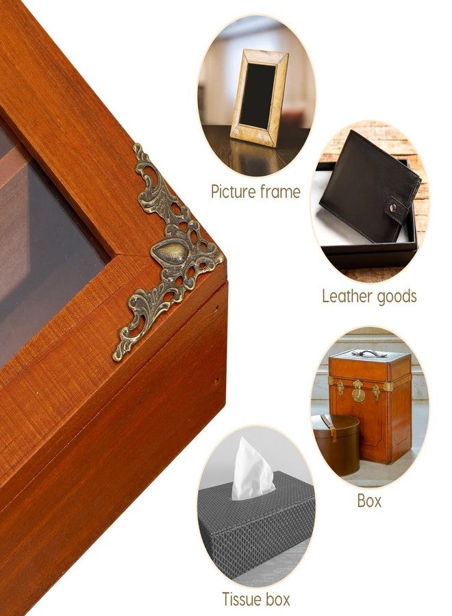 BESPORTBLE 24Pcs Bronze Book Corner Protectors Metal Decorative Box Corners for Jewelry Scrapbook Albums DIY Home Decor - Image 4