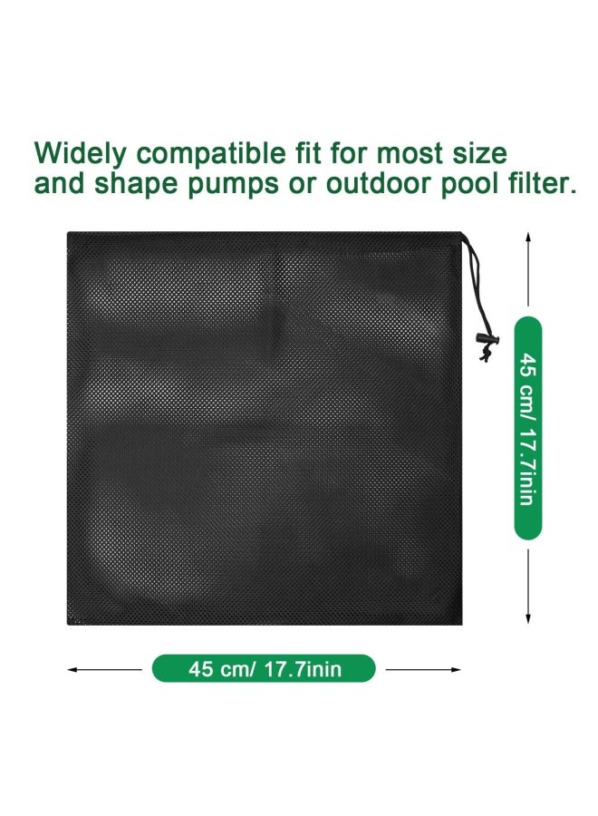 Coolrunner Pump Barrier Bag 17.3 x 17.3 Pond Pump Filter Bag Black Media Bag Large Pump Mesh Bag for Pond Biological Filters  - Image 3