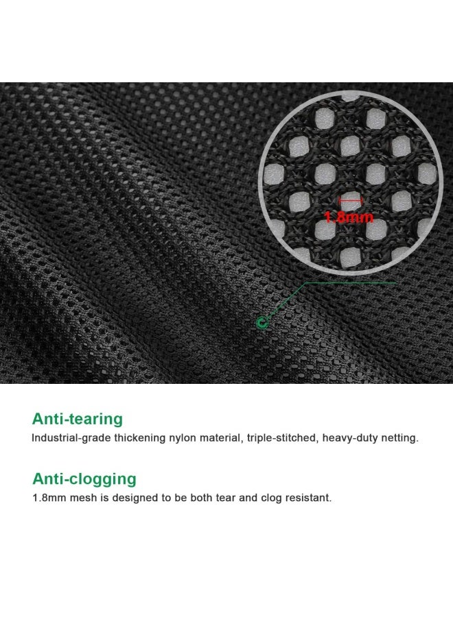 Coolrunner Pump Barrier Bag 17.3 x 17.3 Pond Pump Filter Bag Black Media Bag Large Pump Mesh Bag for Pond Biological Filters  - Image 2