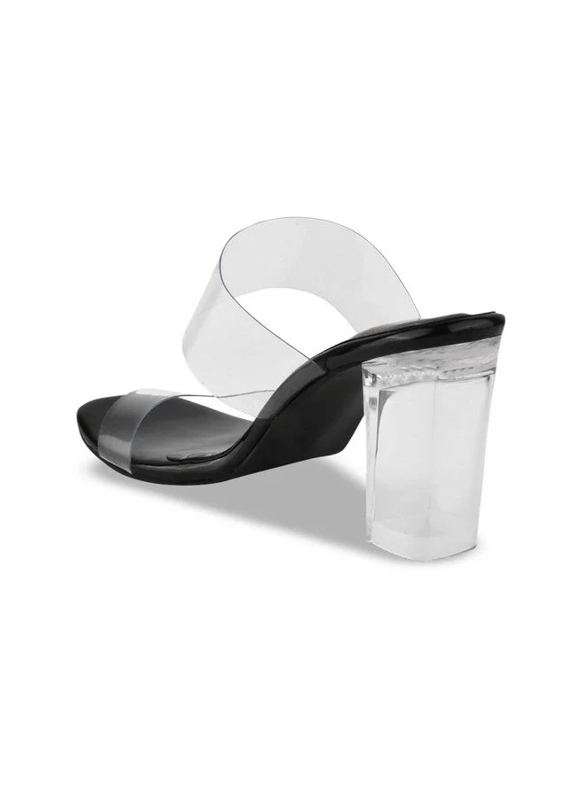 شوتوبيا Shoetopia Girls Transparent Block Heel Sandals