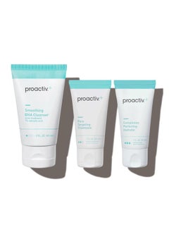 Proactiv 3 Step Advanced Skincare Acne Treatment  Salicylic Acid Face Wash Benzoyl Peroxide Pore Minimizing Treatment and Salicylic Acid Hydrating Moisturizer  30 Day Complete Acne Skin Care Kit