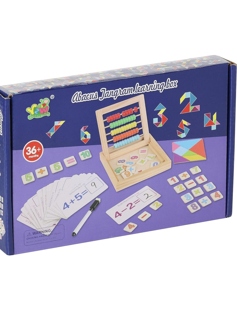 Generic Generic Wood Abacus Learning Box With Numbers And Pen For Kids - Multi Color  - Image 2