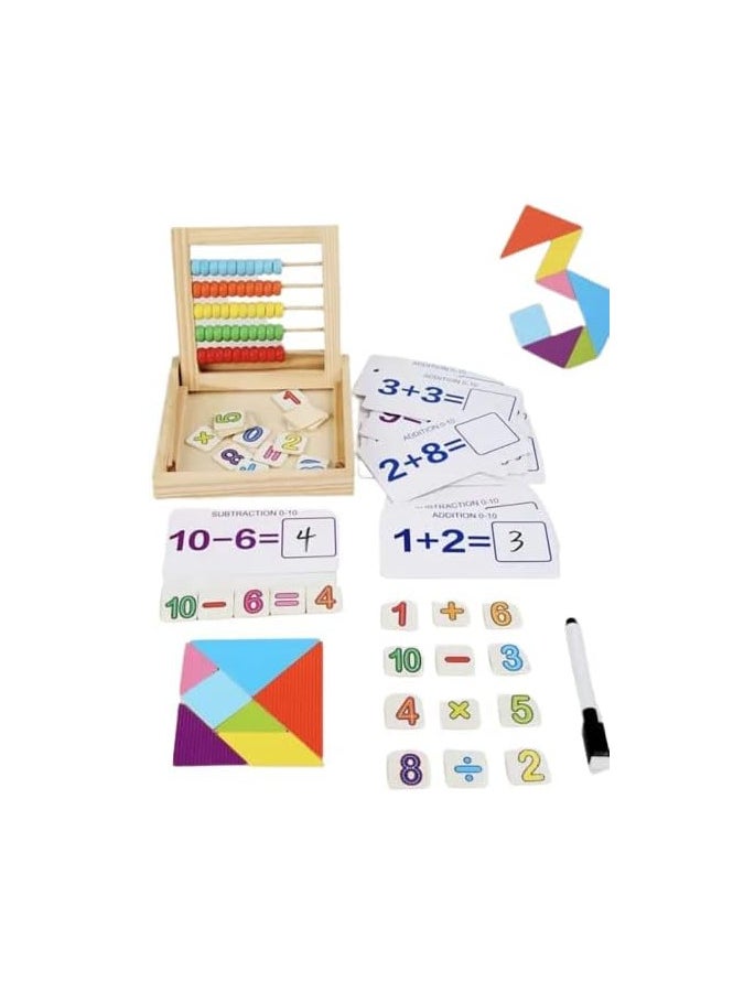 Generic Generic Wood Abacus Learning Box With Numbers And Pen For Kids - Multi Color  - Image 3