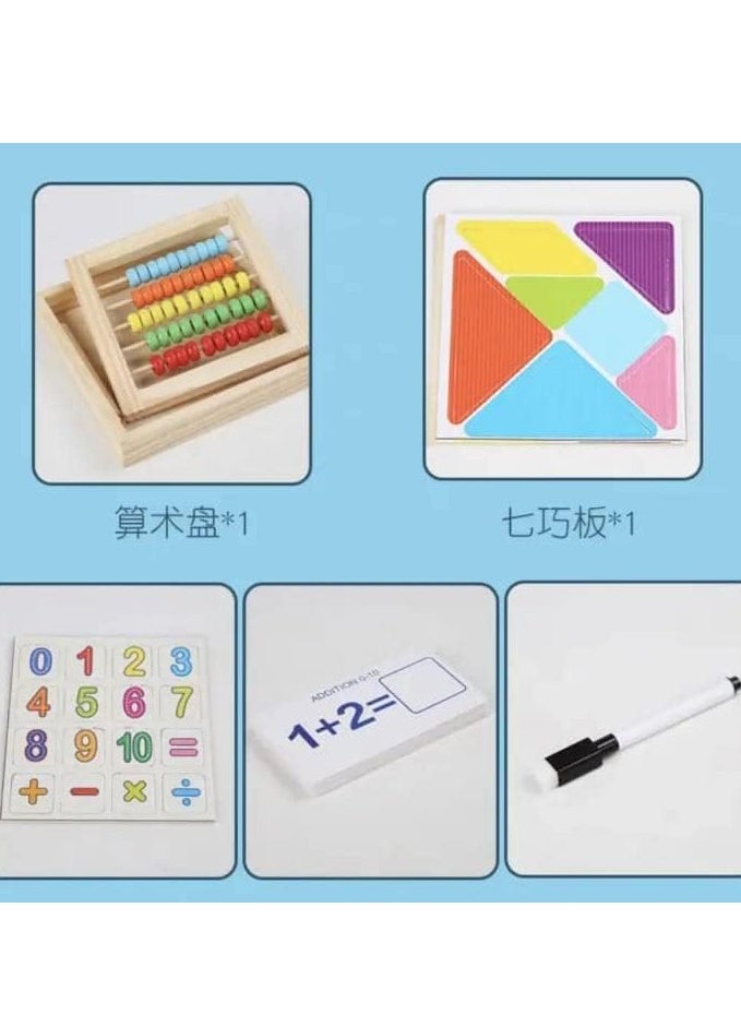 Generic Generic Wood Abacus Learning Box With Numbers And Pen For Kids - Multi Color  - Image 5